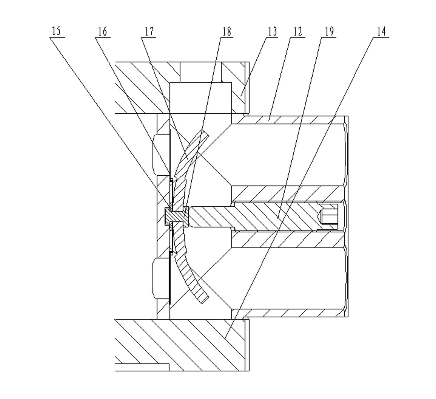 Exhaust device of rolling rotor compressor pump body