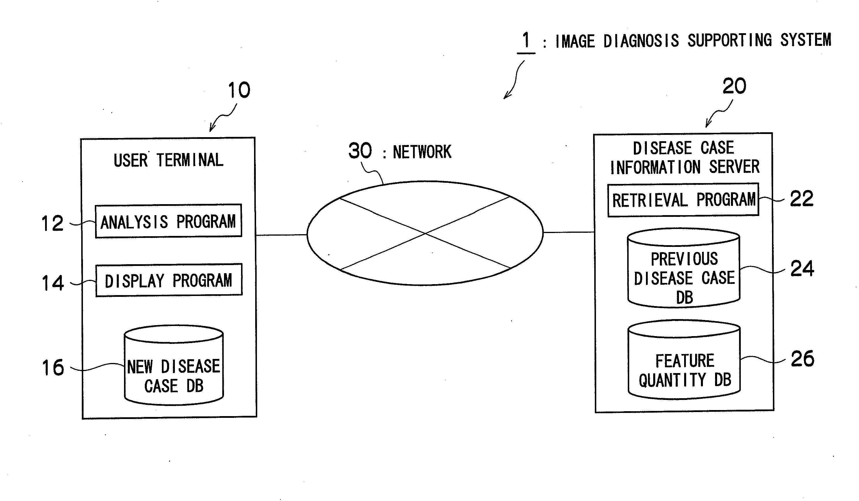 Image diagnosis supporting apparatus and system