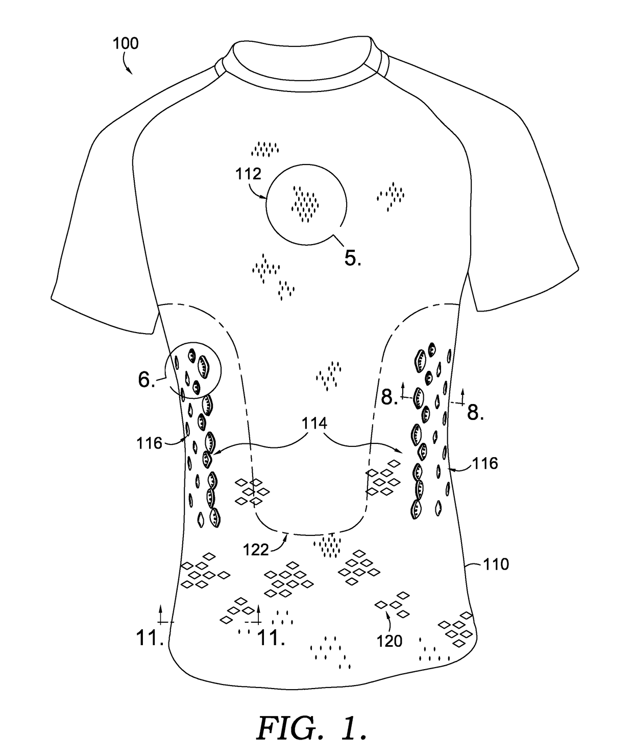 Apparel item configured for reduced cling perception