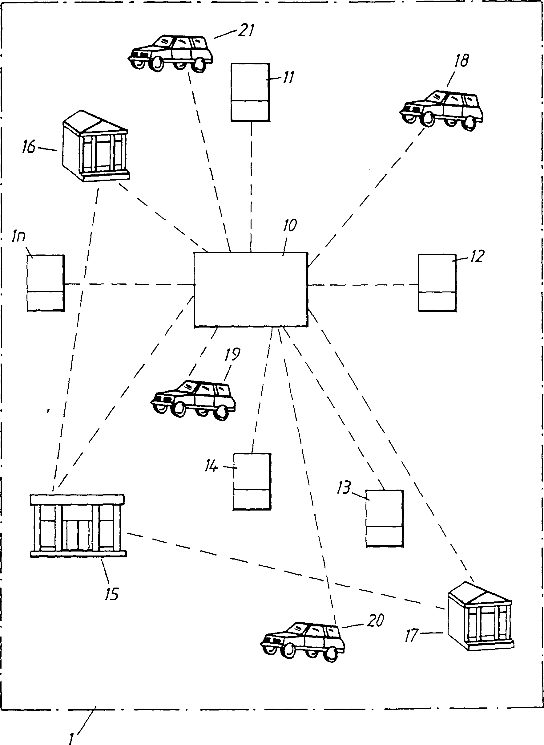 System for handling banknotes within a geographically limited area