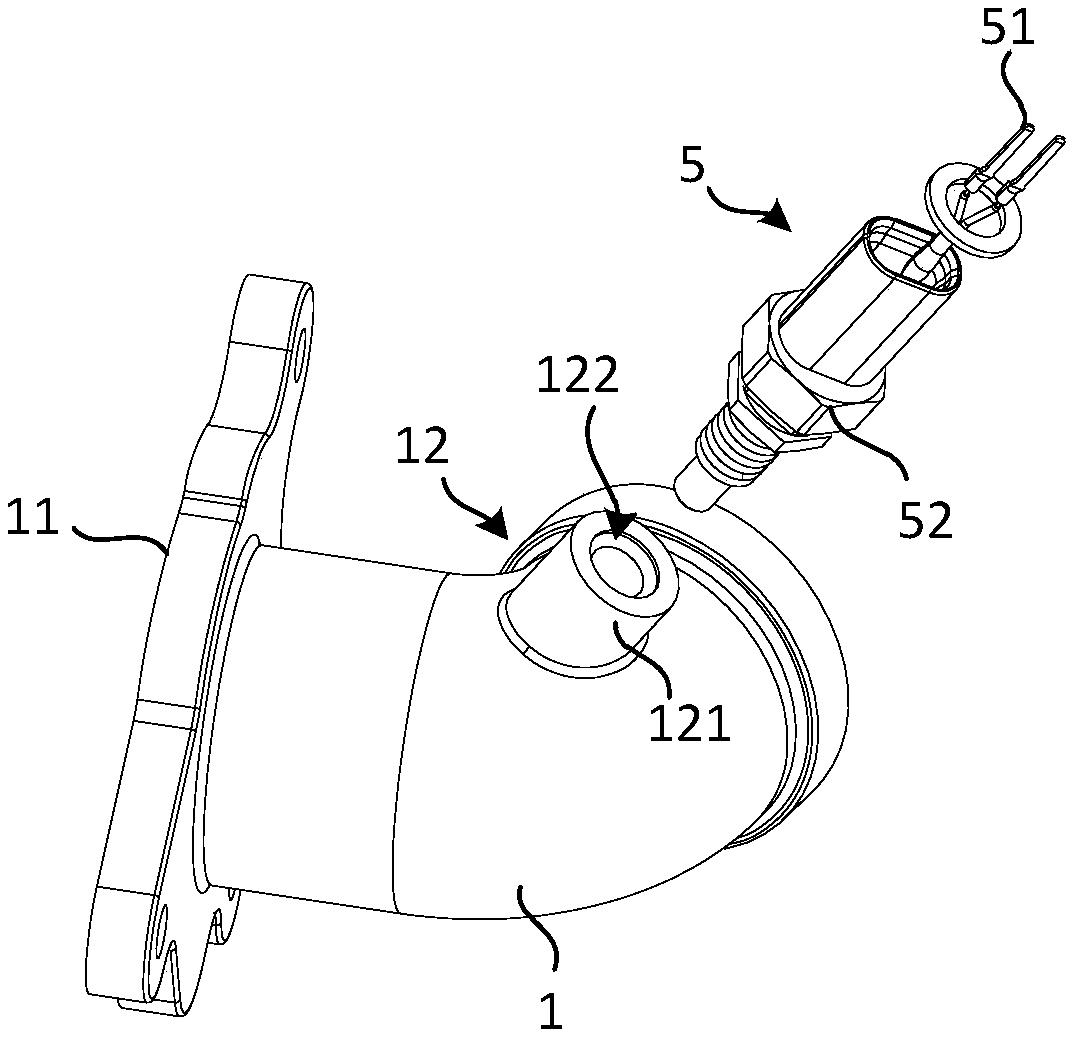 Cooling pipeline assembly with water temperature monitoring function