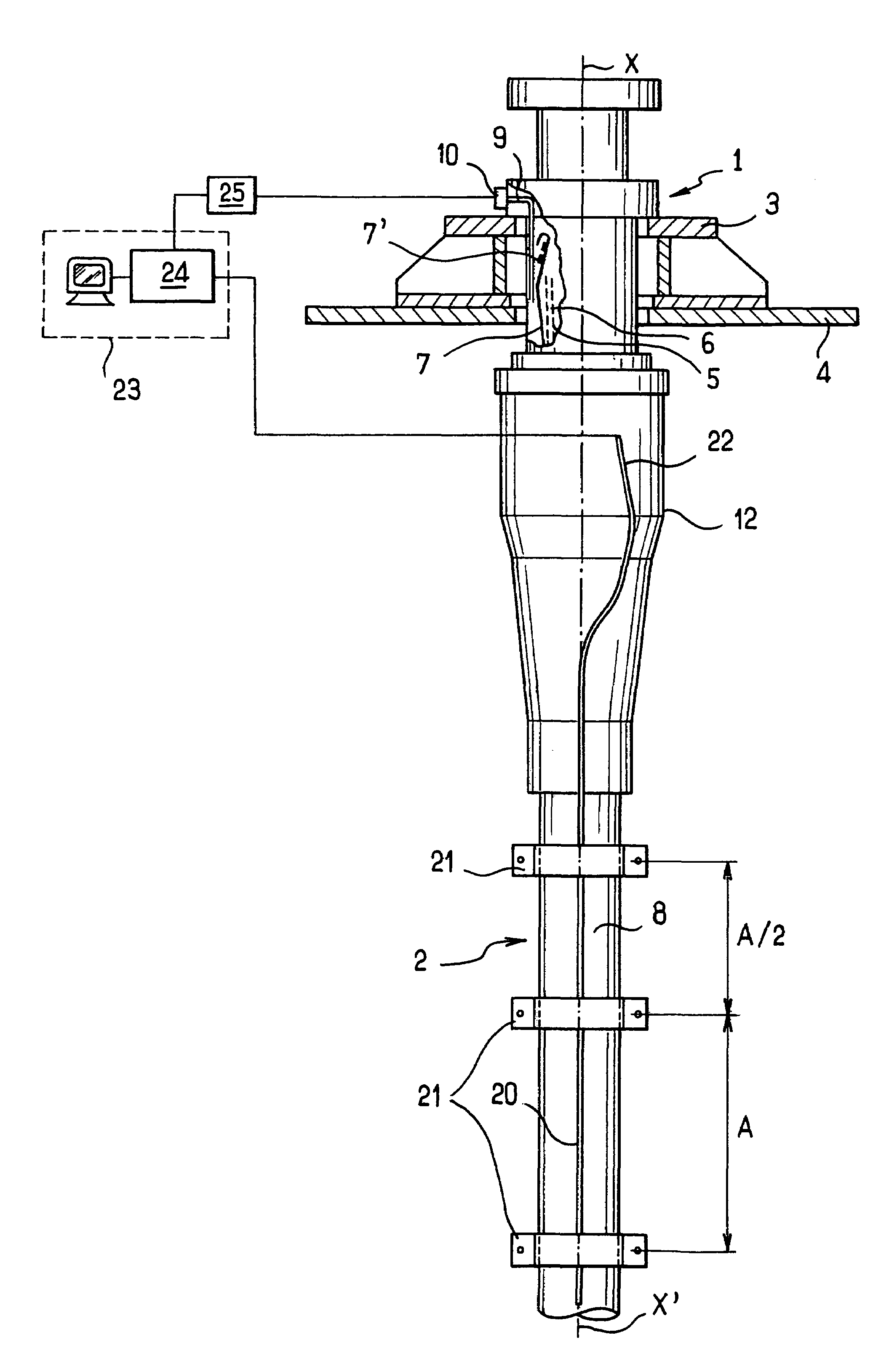 Method and device for monitoring a flexible pipe