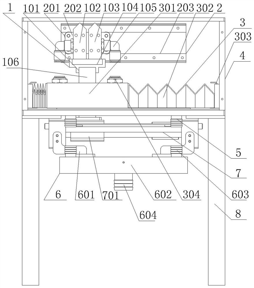 Uniform cleaning device suitable for cleaning structure of precision machine tool equipment