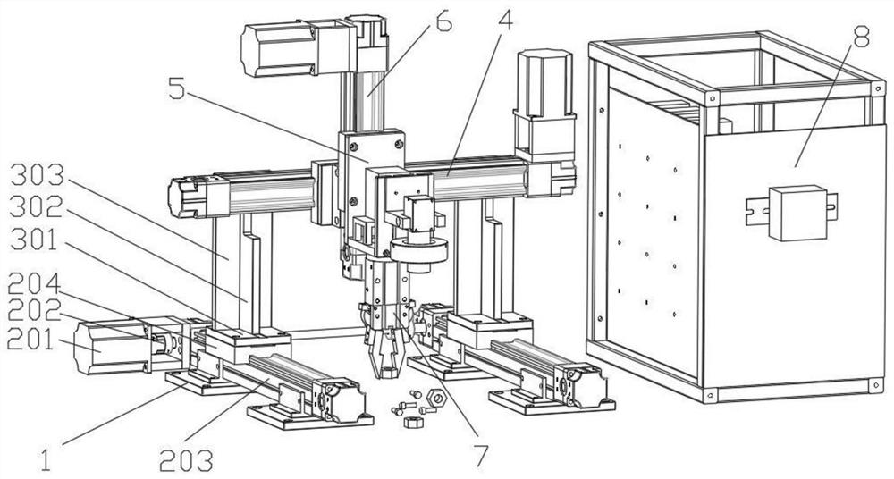 Small part sorting device based on machine vision
