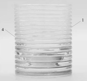 Container with color refraction and reflection display effect, manufacturing method of container and mold corresponding to container