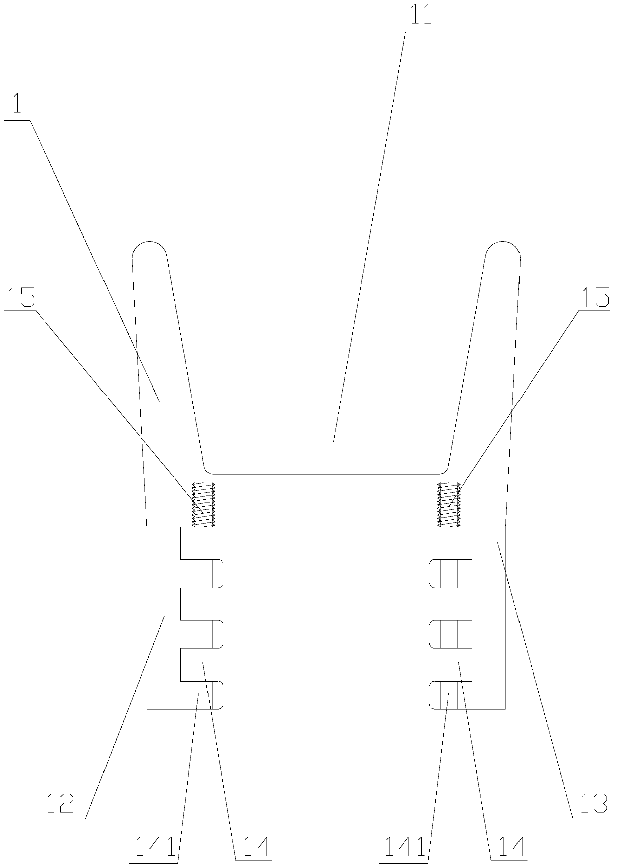 Double-splicing box iron for building bracket