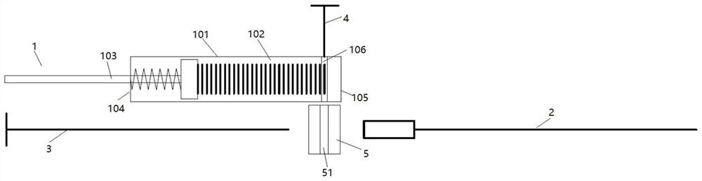 A feeding mechanism of a particle implantation device