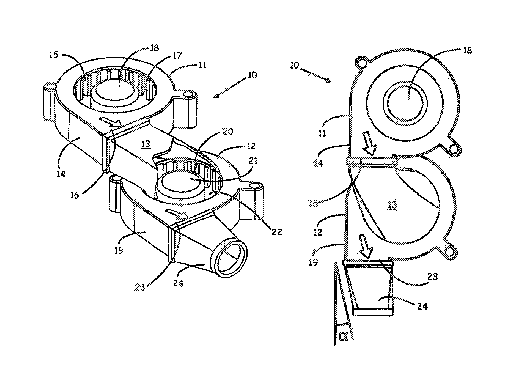 Centrifugal blower system and fuel cell incorporating same