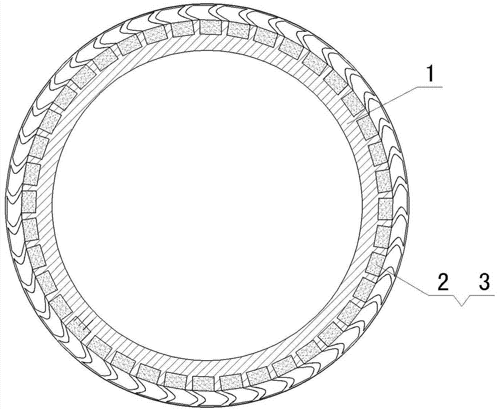 Composite material grinding roller and manufacturing method thereof