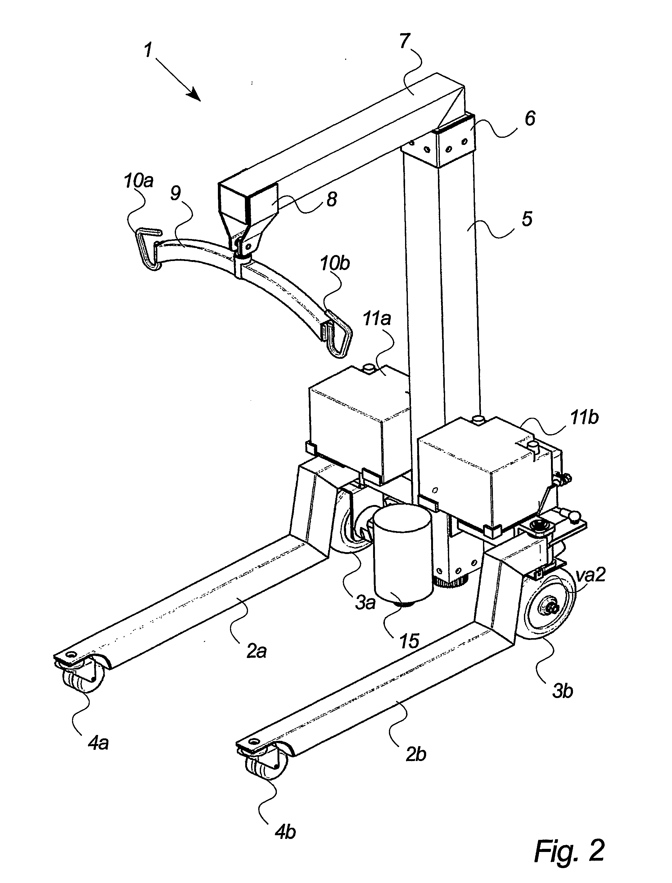 System and user interface for handling a person, and method therefor