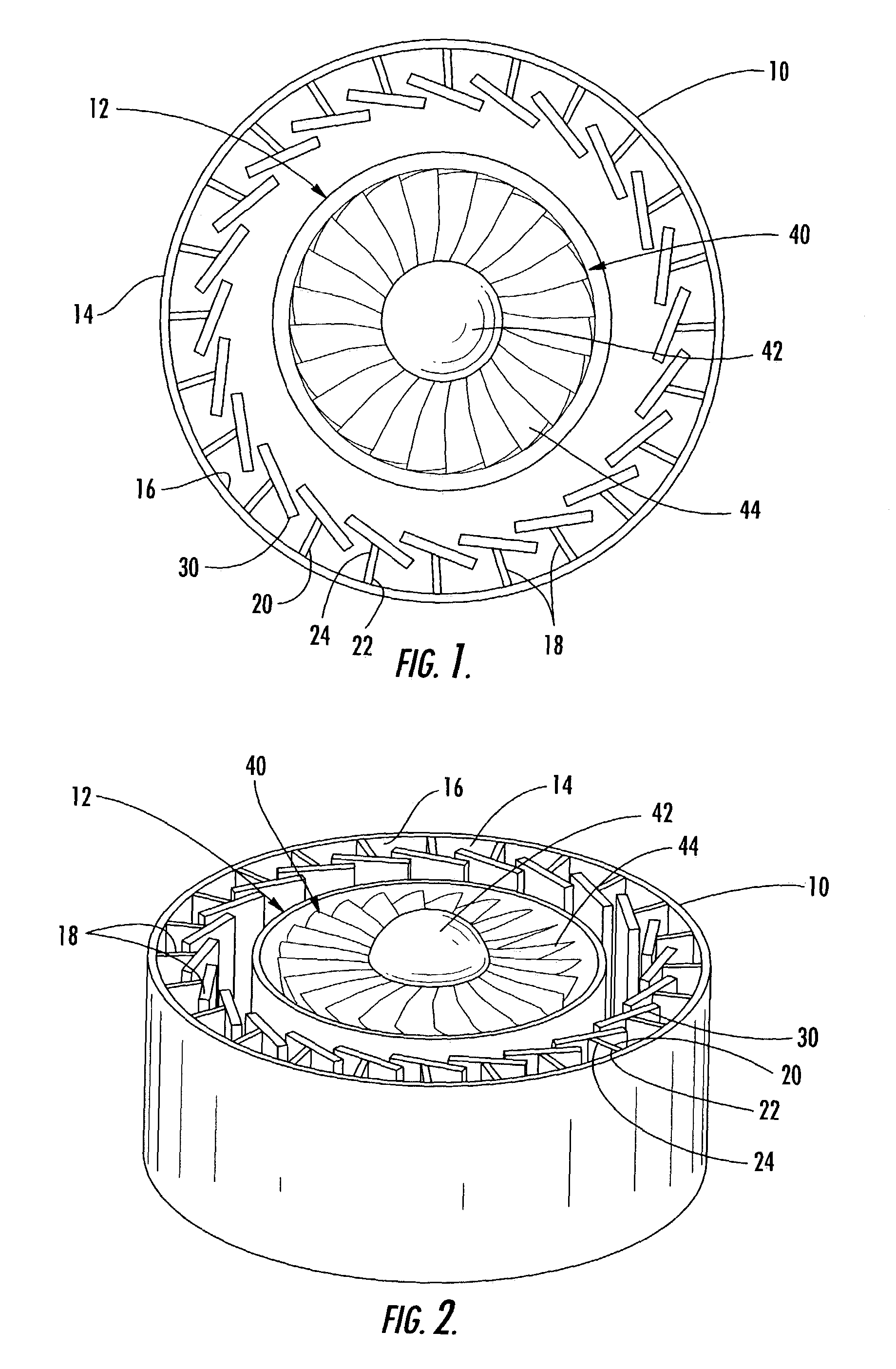 High energy containment device and turbine with same