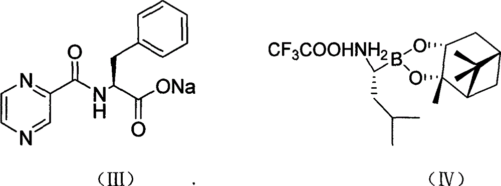 Preparation method of N-(2-pyrazine carbonyl)-L-phenylalanine-L- leucine boracic acid