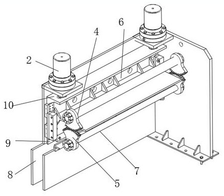 Plate shearing machine with anti-slip structure for machining mechanical mold