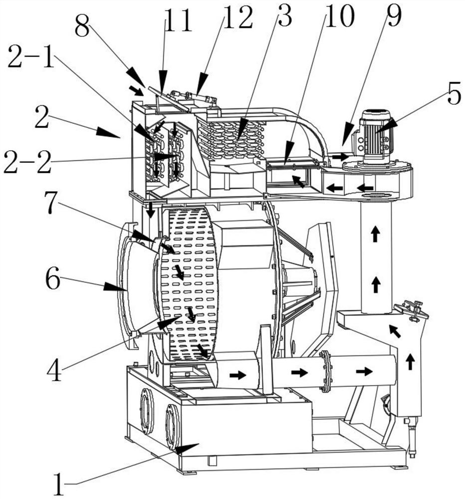 Dry cleaning, water washing and drying all-in-one machine sharing one clothes washing rotary cage