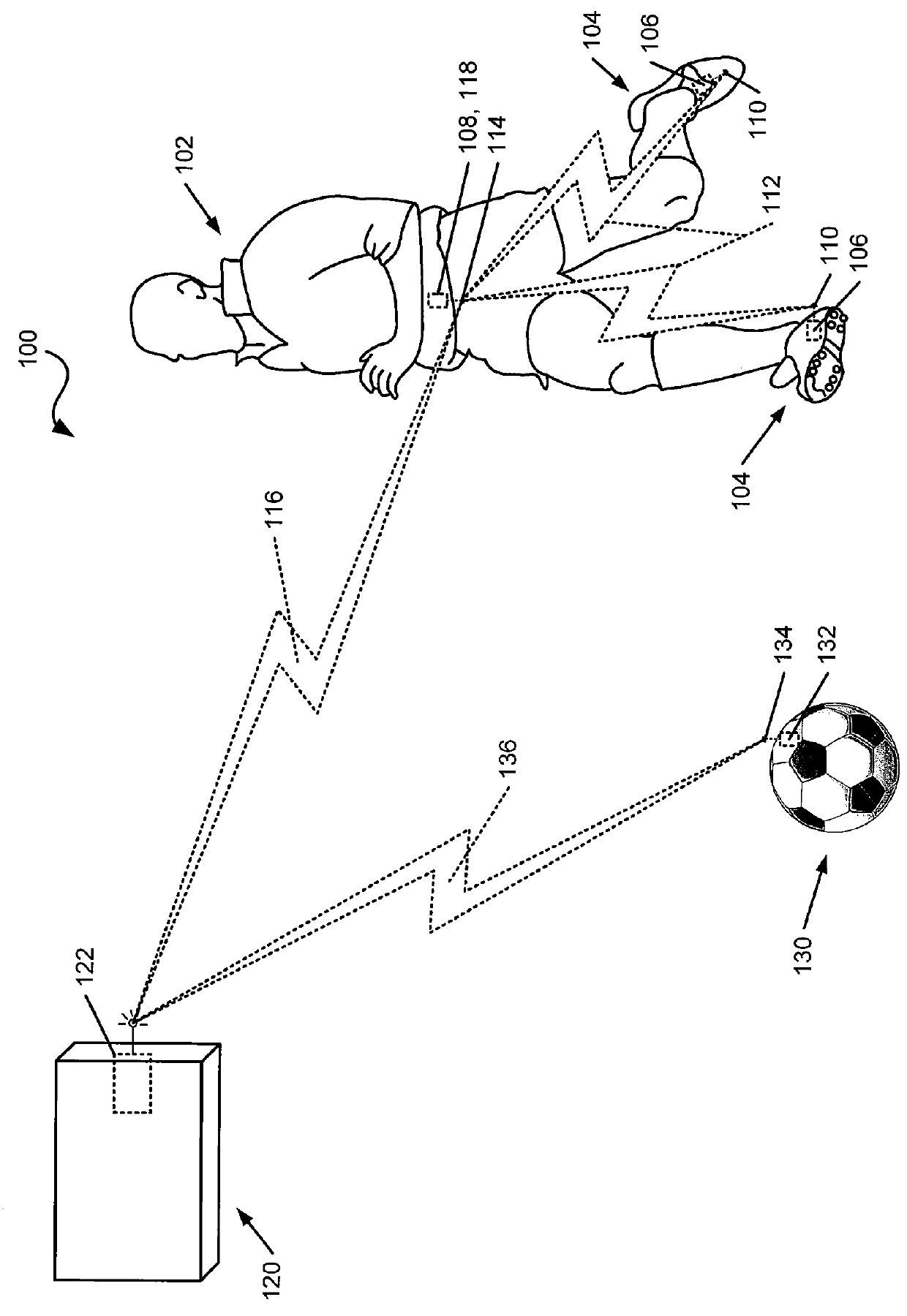 Athletic performance monitoring systems and methods in a team sports environment