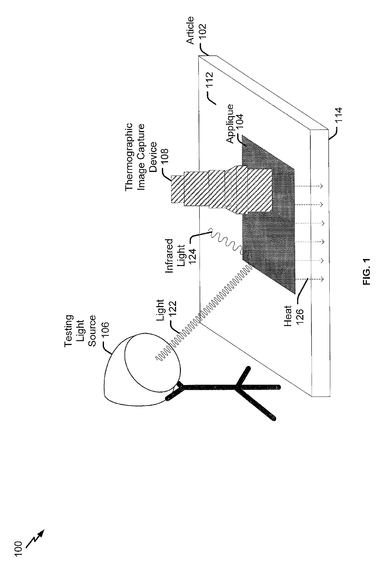 Applique and method for thermographic inspection