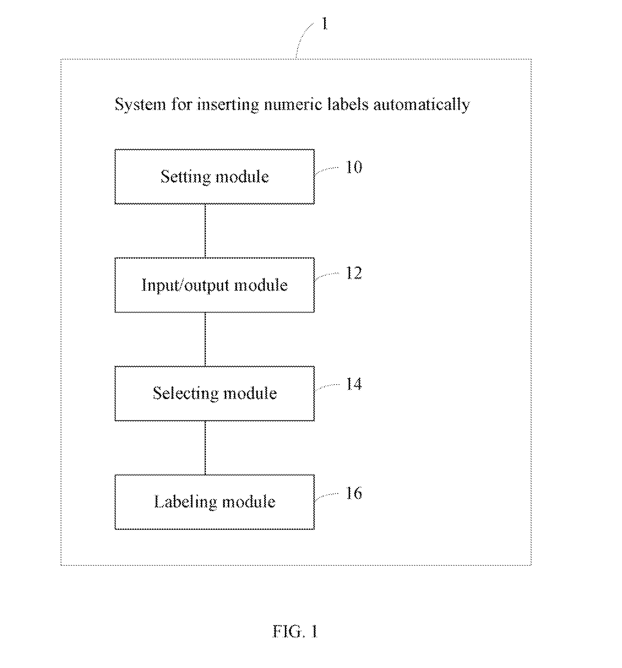 System and method for inserting numeric labels automatically