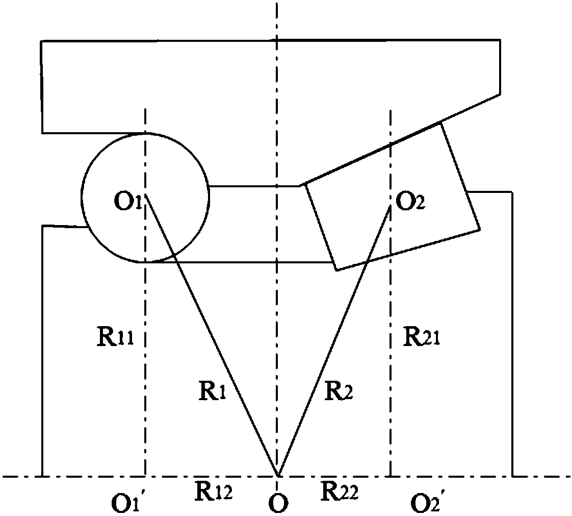 A method and device for obtaining the load distribution of a spherical-cone hybrid double-row hub bearing