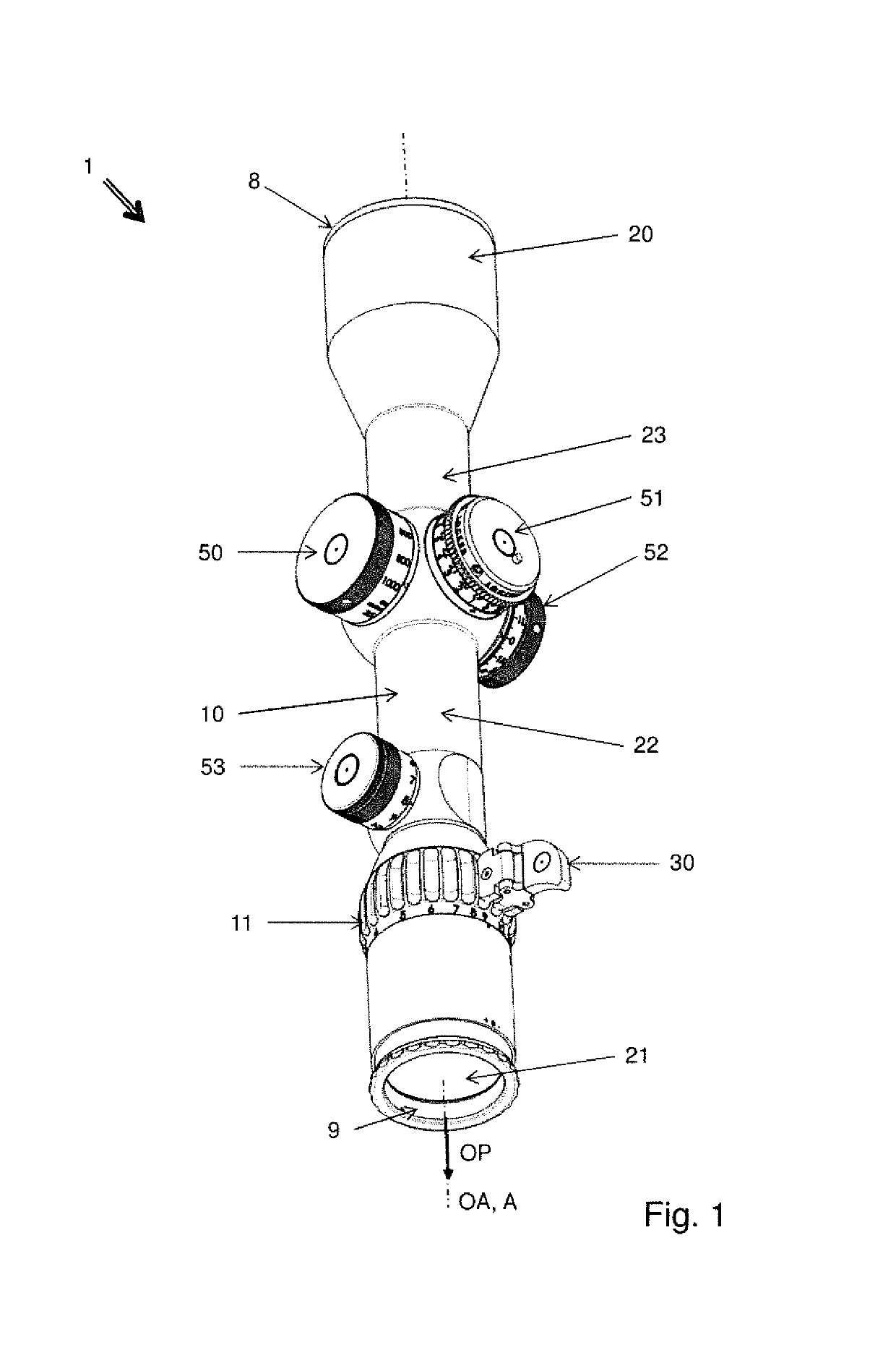 Rifle scope with adjusting aid