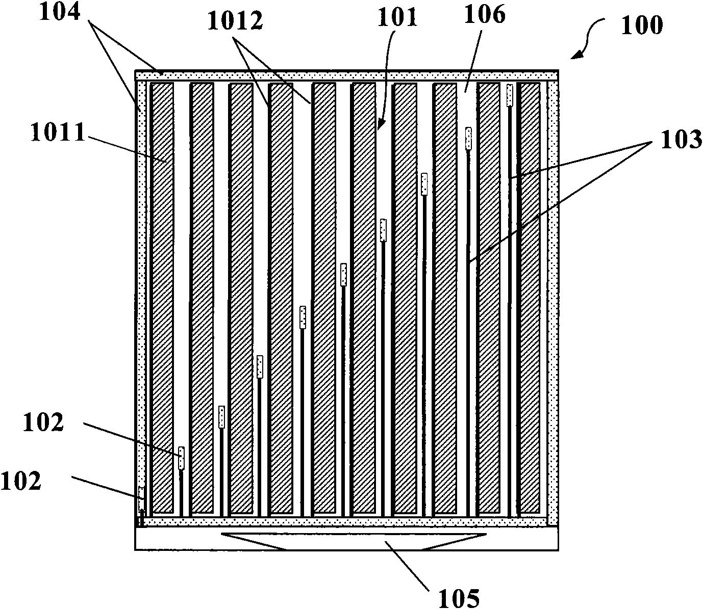 Electrode structure of smectic LCD baseplate and manufacturing method thereof