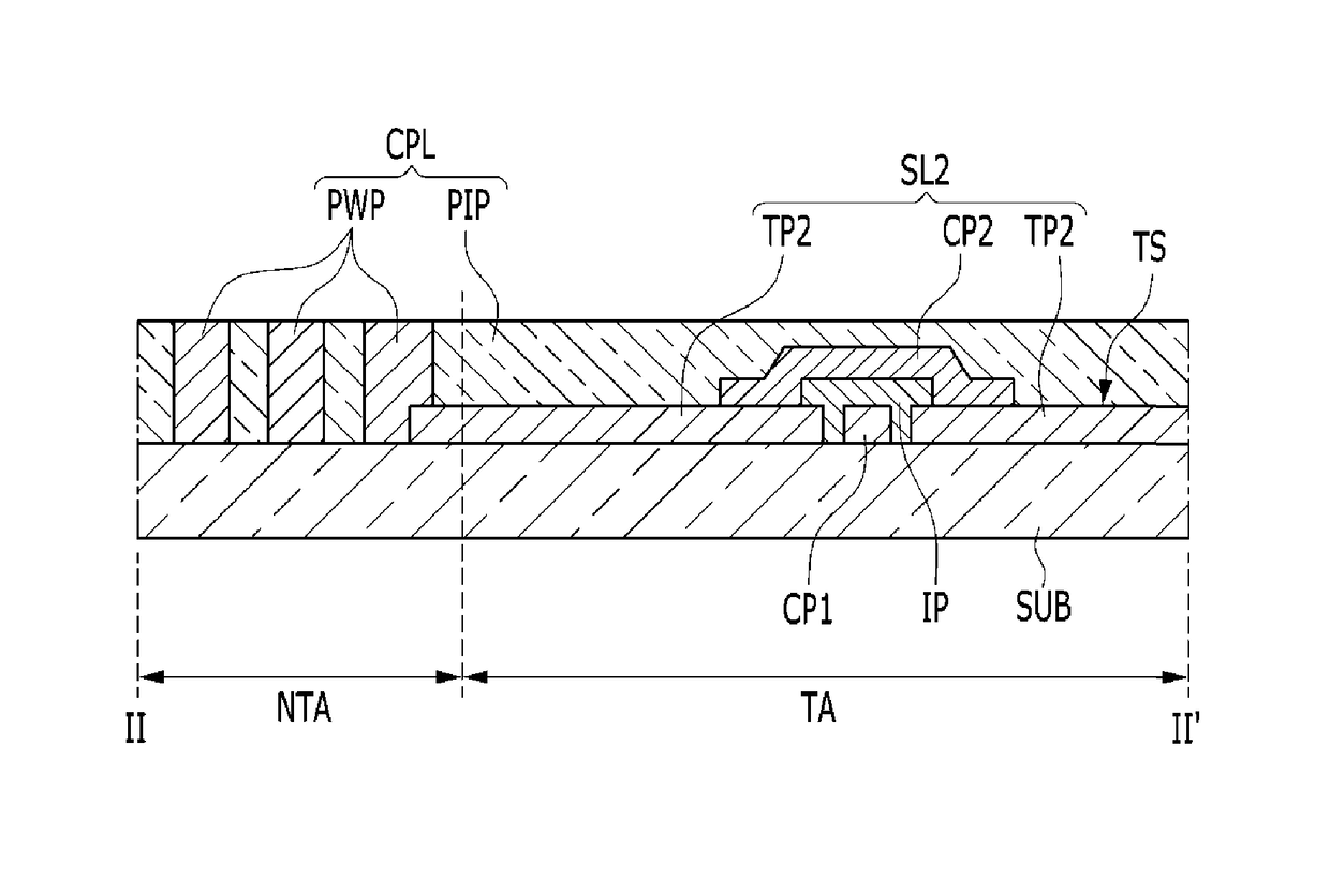 Touch panel including a conductive polymer layer