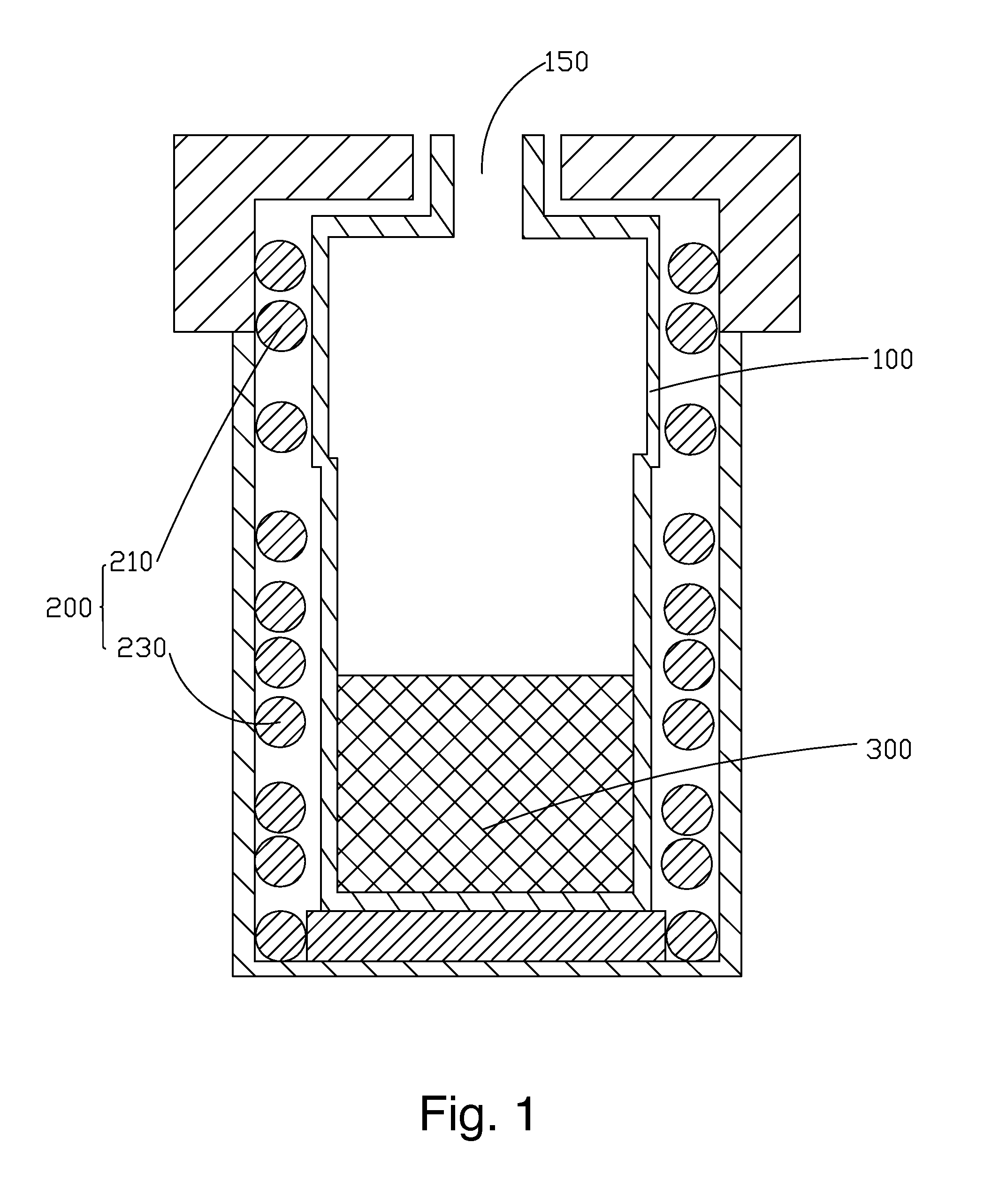 Heating device for evaporation of OLED material