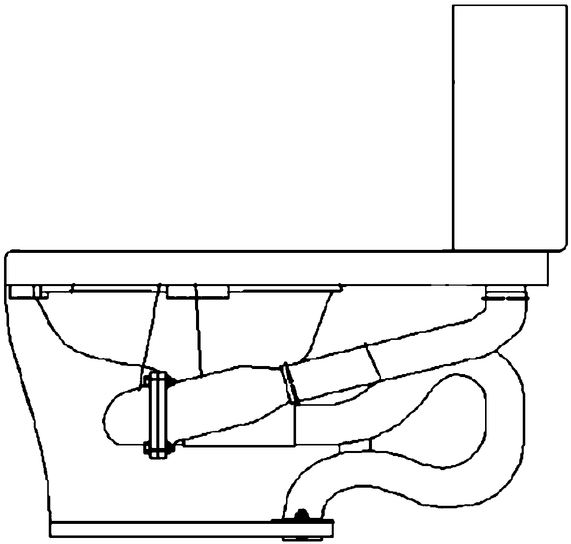 Pedestal pan flushing force control mechanism