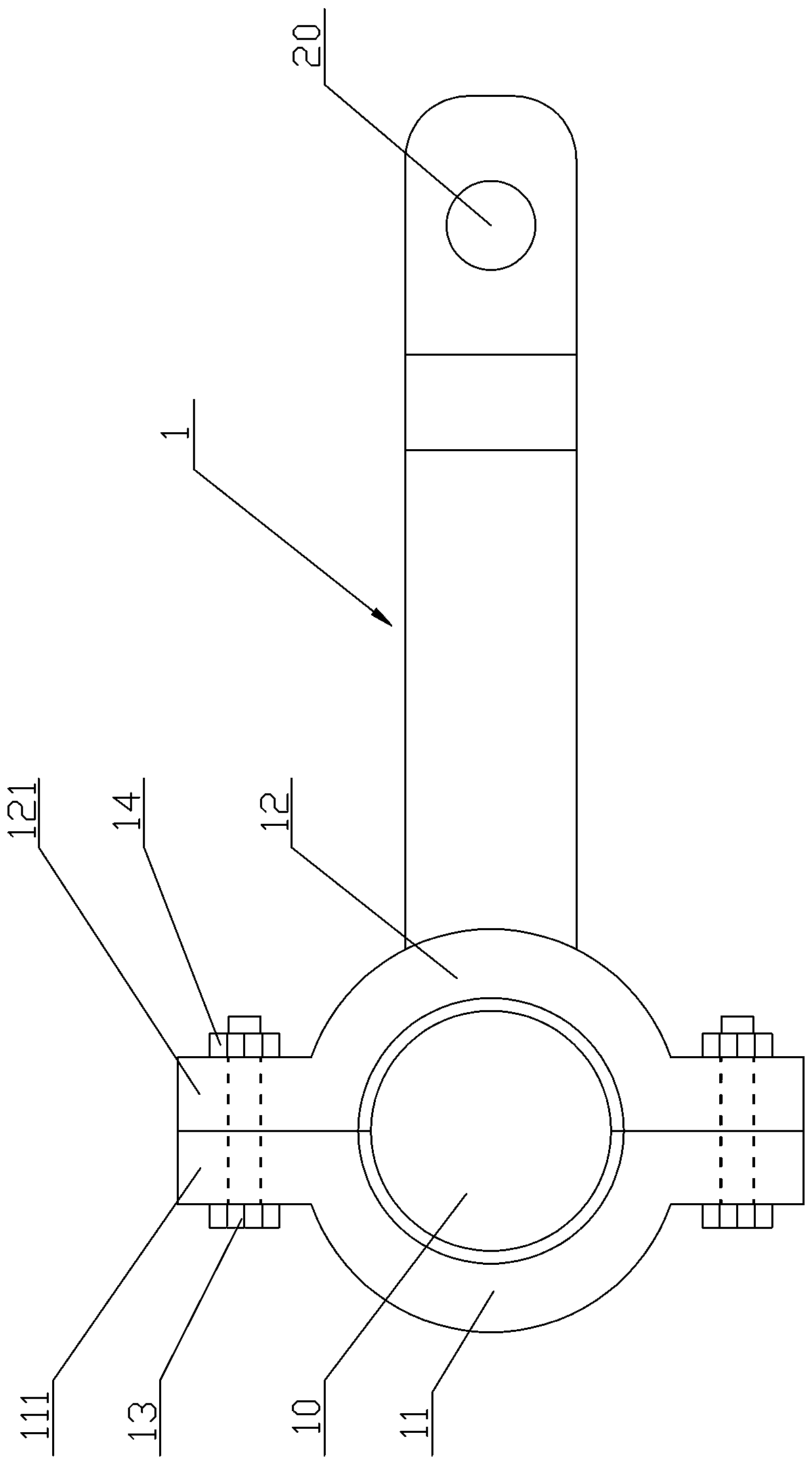 Connecting rod used for engine crankshaft