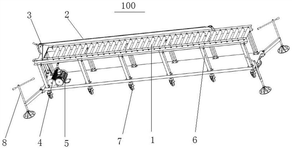 Auxiliary platform for disassembling and assembling horizontal supporting legs of automobile crane and operation method of auxiliary platform