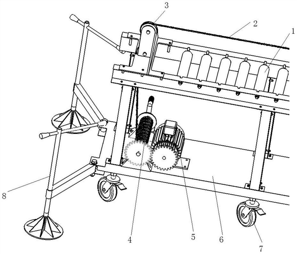 Auxiliary platform for disassembling and assembling horizontal supporting legs of automobile crane and operation method of auxiliary platform