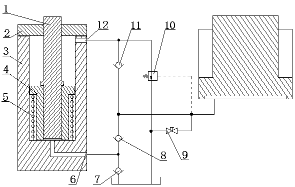 Double-speed manual booster pump for hydraulic device with long-stroke hydraulic cylinder