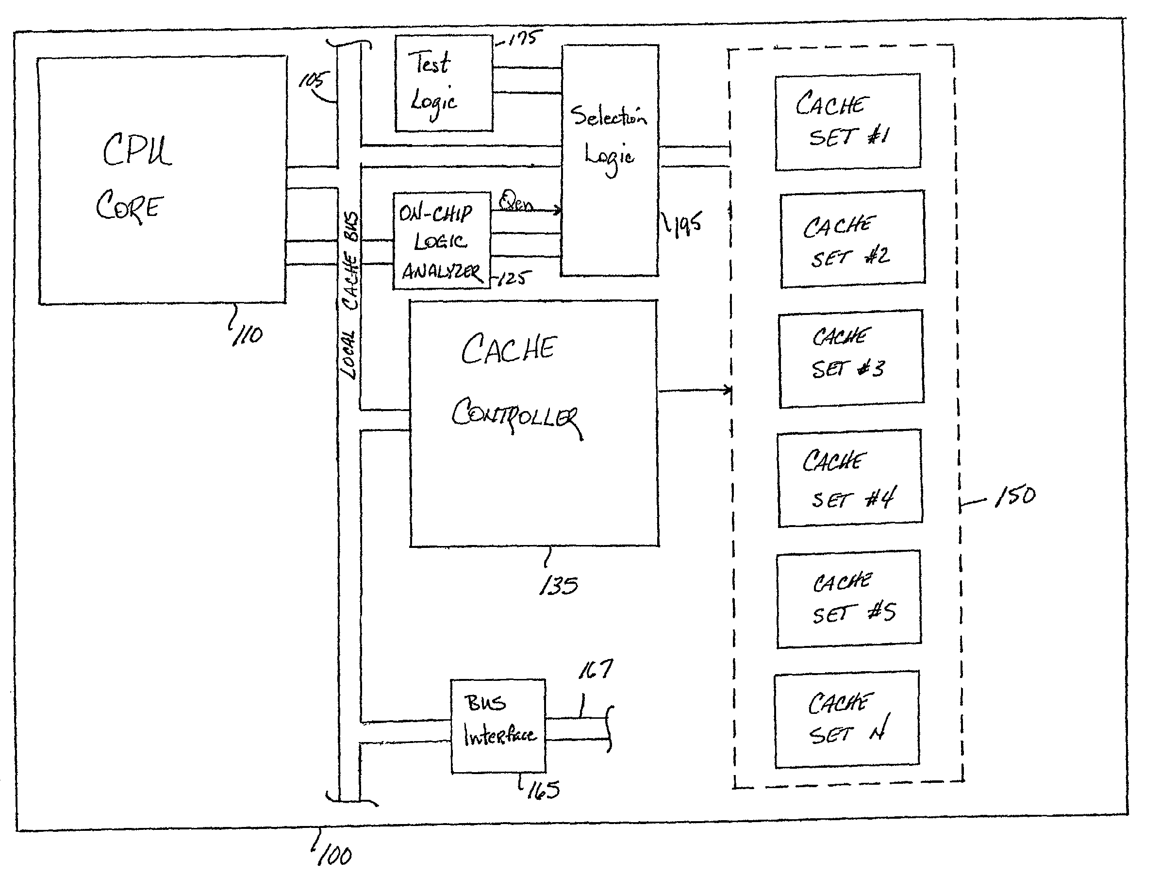 Method and apparatus for efficiently implementing trace and/or logic analysis mechanisms on a processor chip