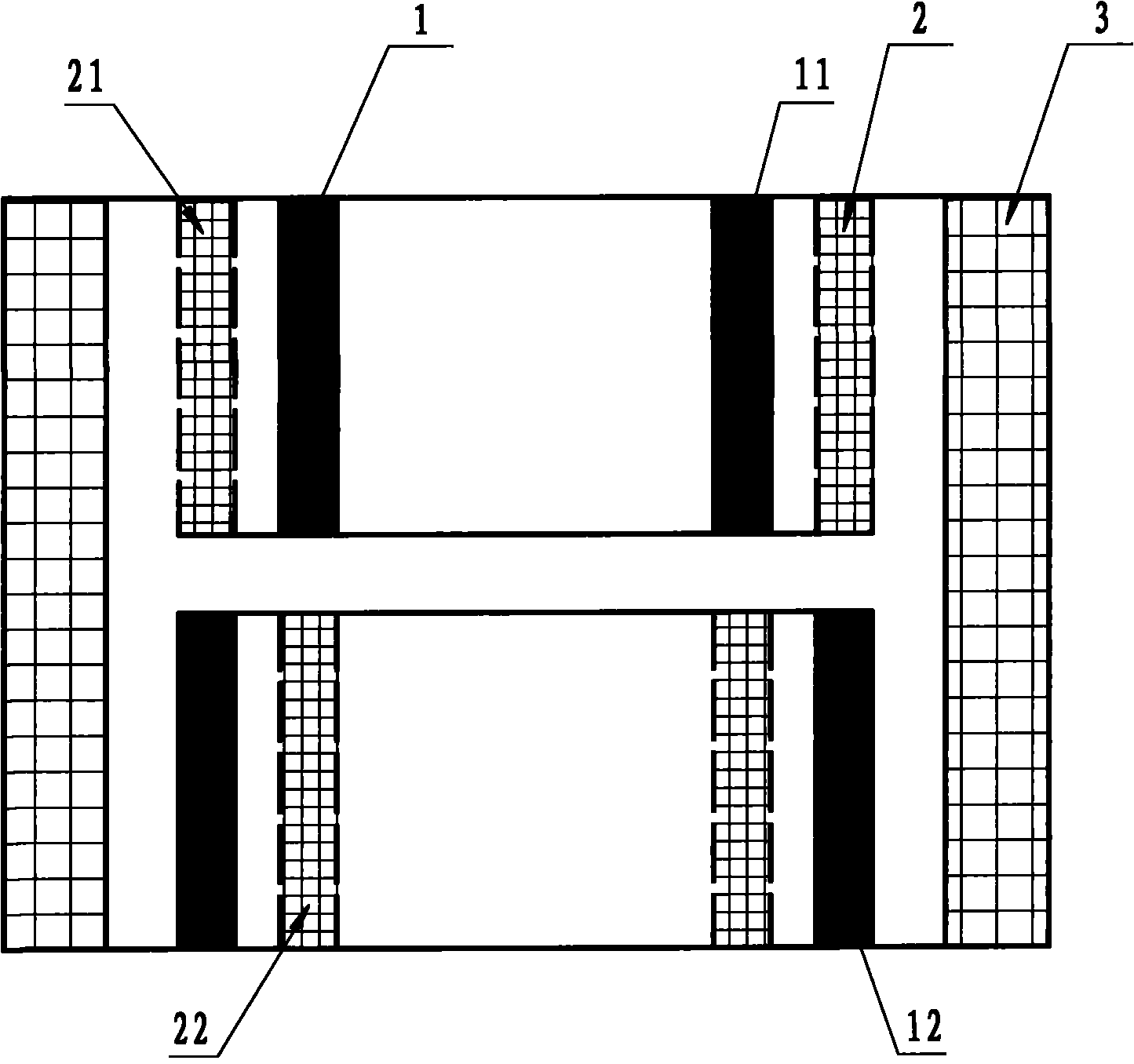 Split type winding structure