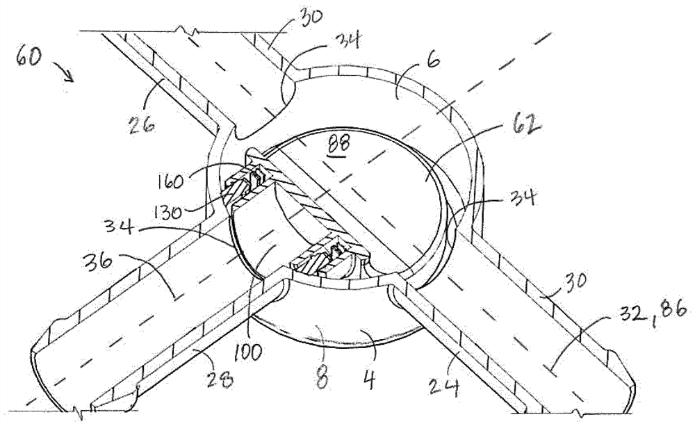Fluid valve assembly including valve body having seal retention feature