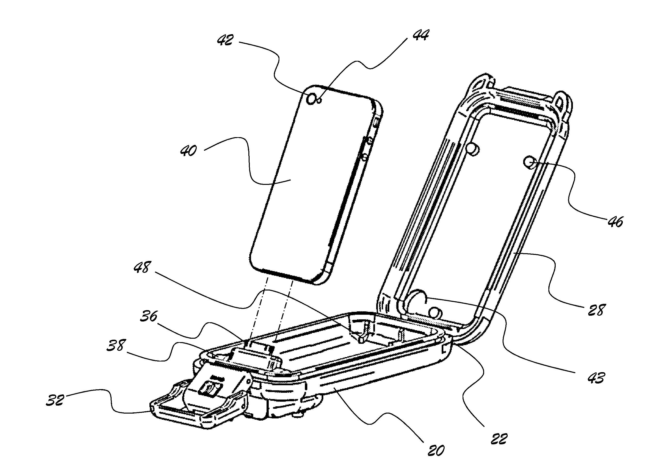 Waterproof case for hand held computing device