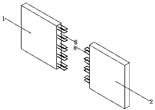 Vertical joint connection joint of steel tube concrete prefabricated shear wallboards and assembling method thereof