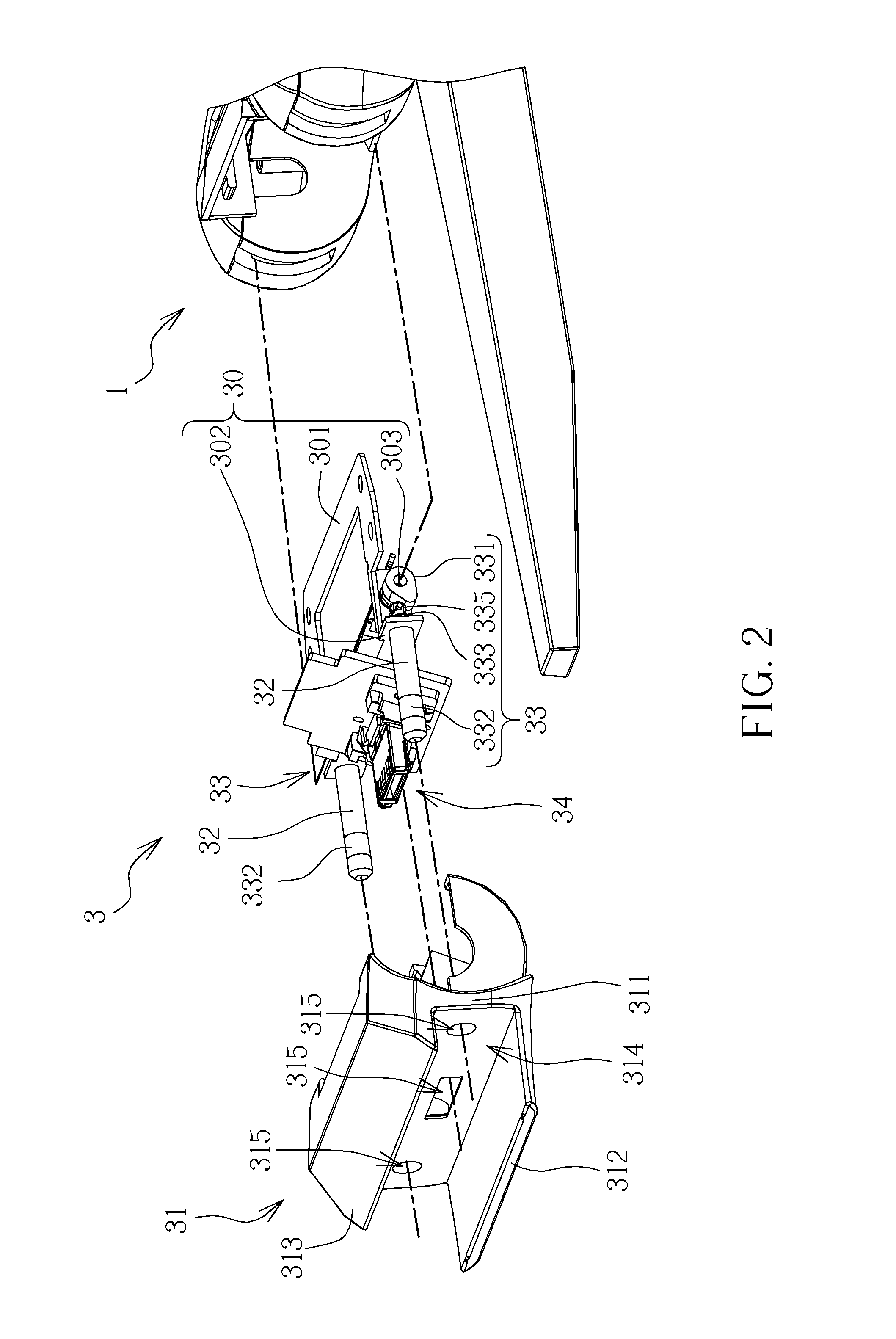 Adjustable docking device and display device therewith