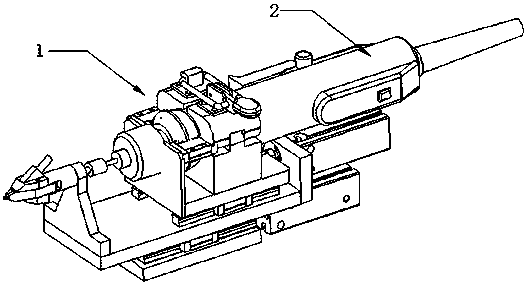 Tapping frame having locking function and used for top end of machine tool