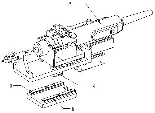 Tapping frame having locking function and used for top end of machine tool