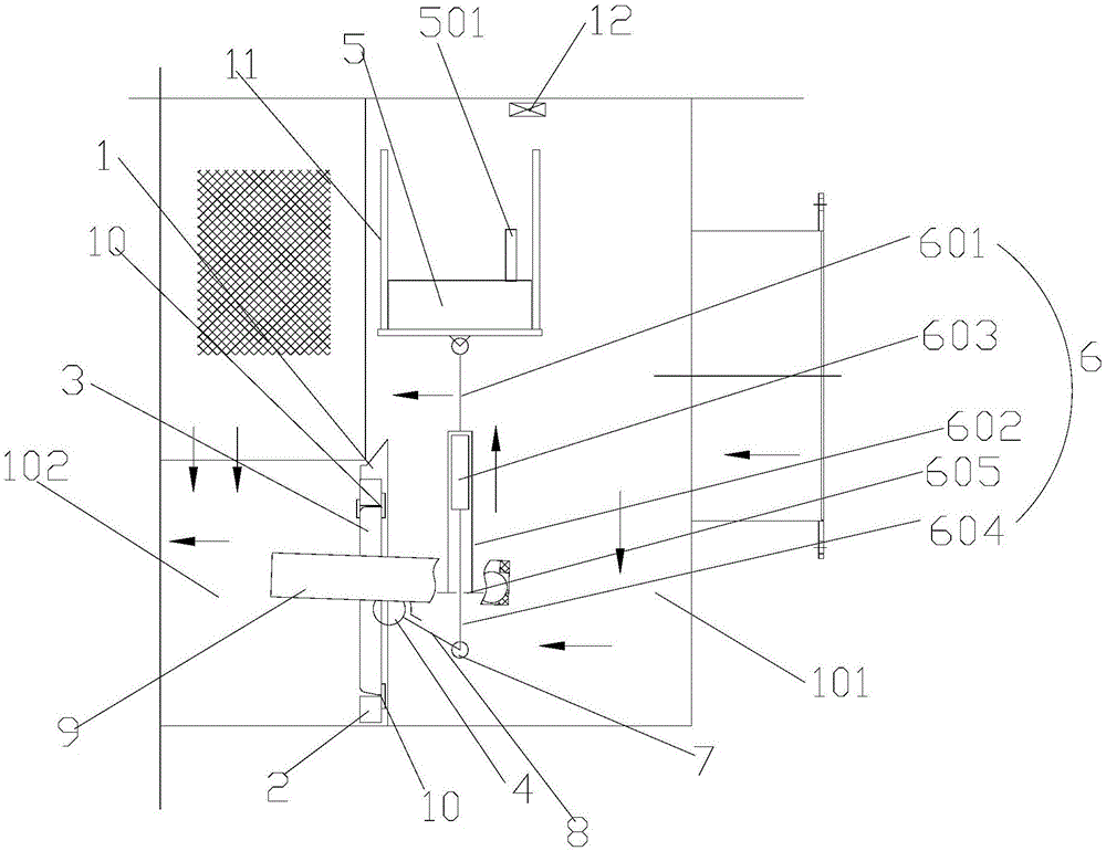 Unloading device for precision filter