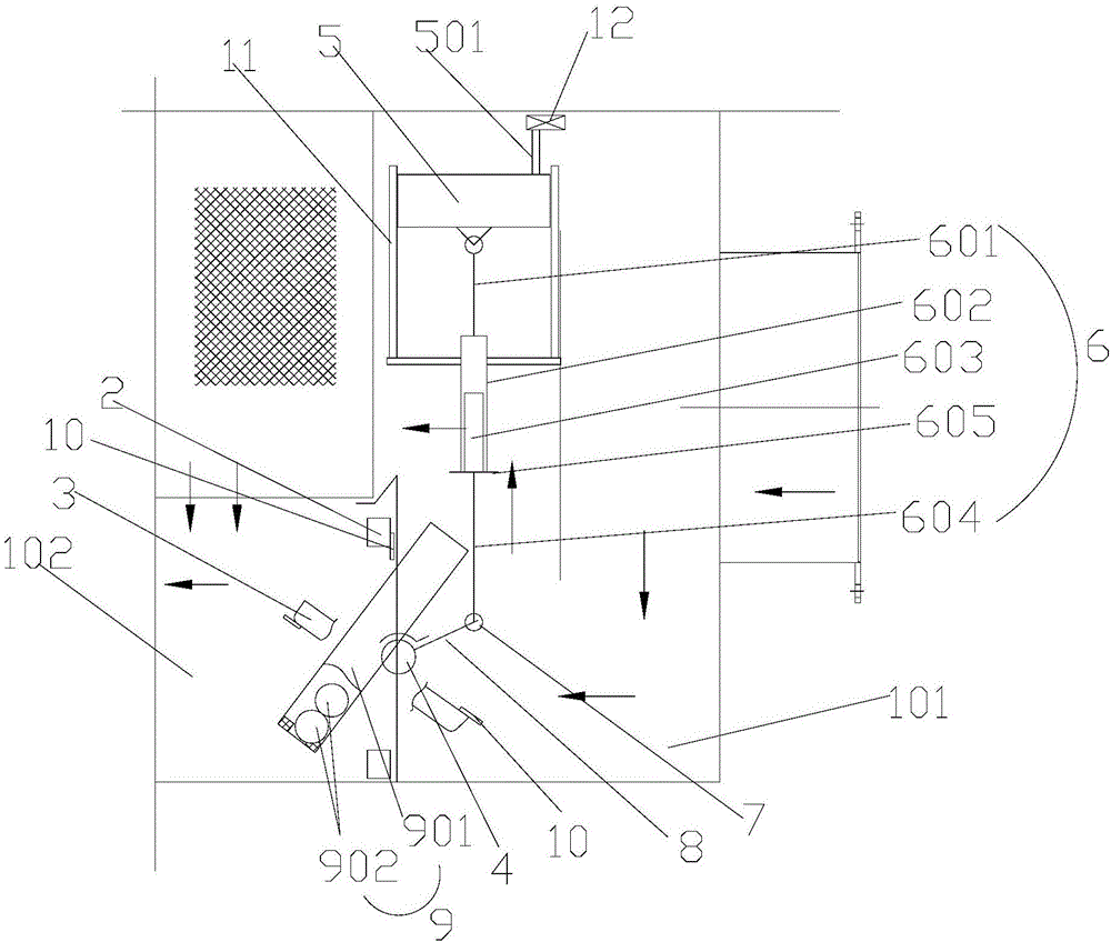 Unloading device for precision filter
