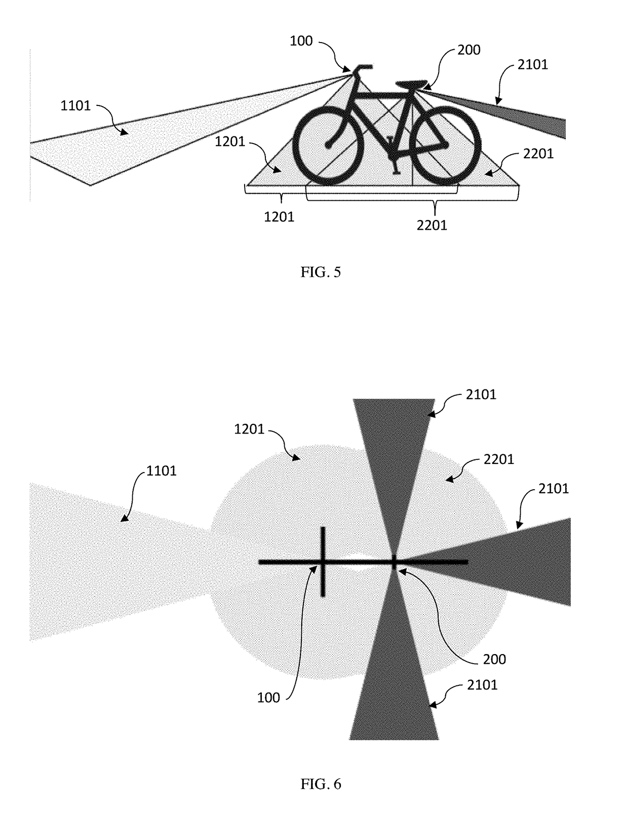 Light Projected Visual Space and Safety System For Bicycles