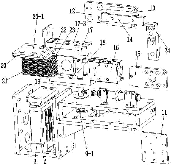 An automatic tab-bending device for battery side plates