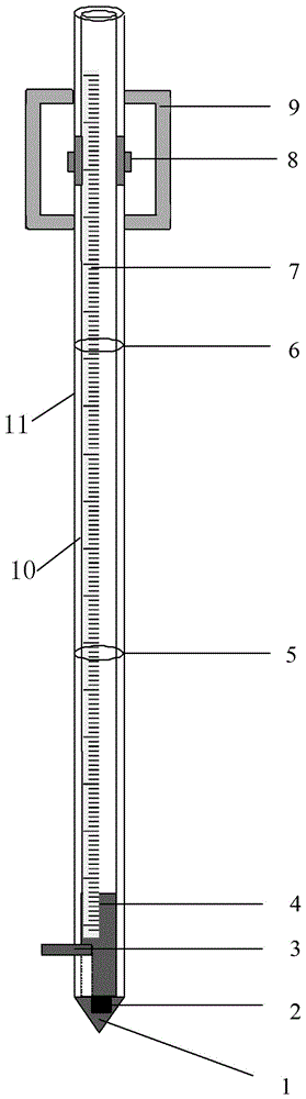 Wild herbaceous shrub height measuring device and method