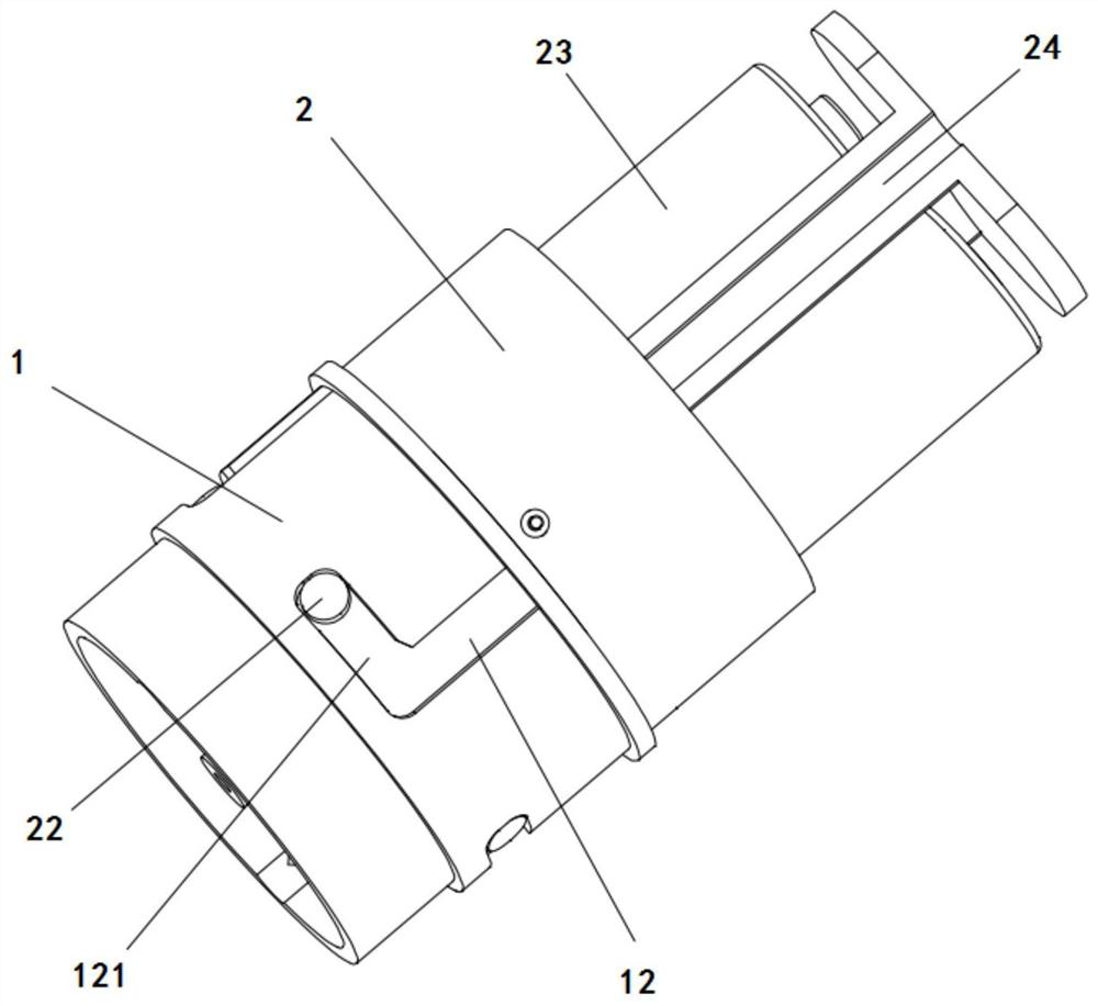 Combined microphone contact type electric connection structure