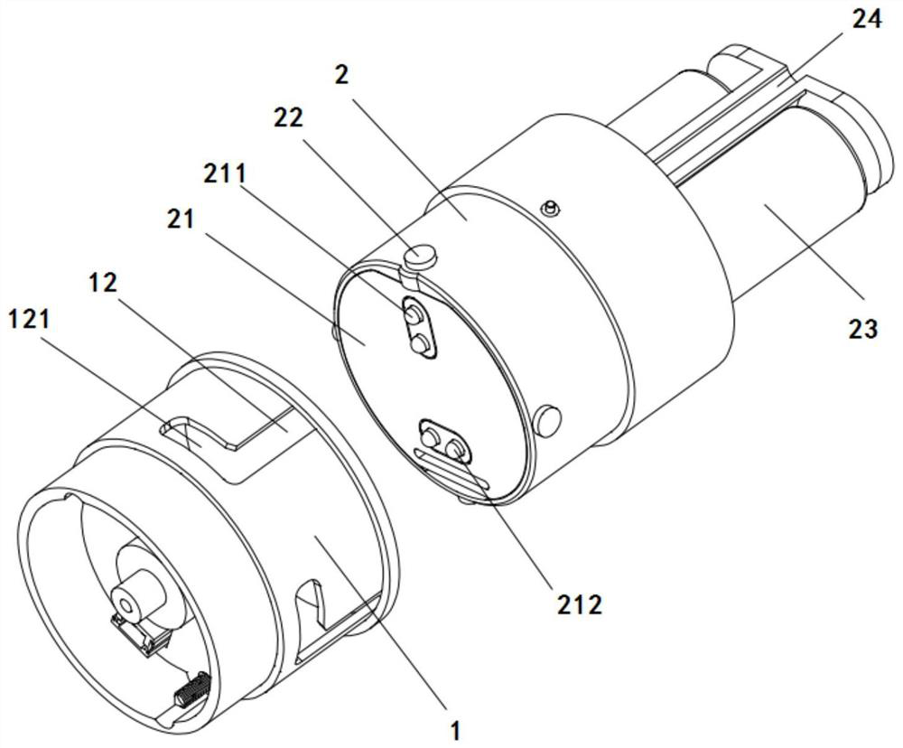 Combined microphone contact type electric connection structure