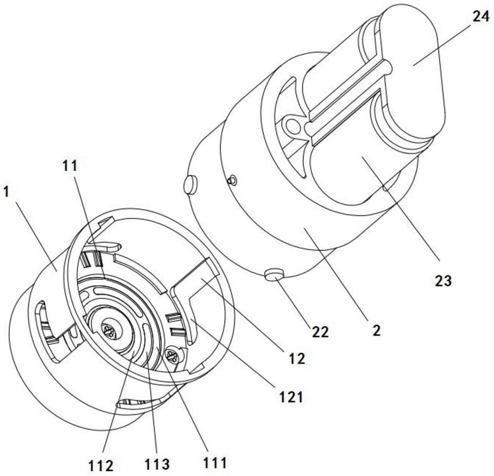 Combined microphone contact type electric connection structure