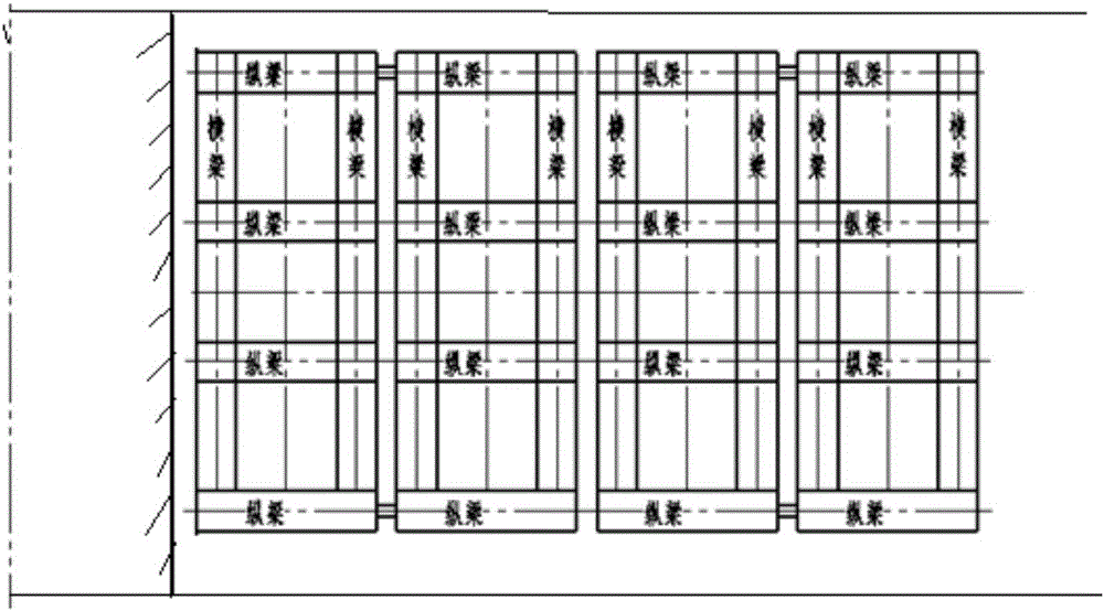 Supporting type temporary supporting method with telescopic top beams for tunneling face