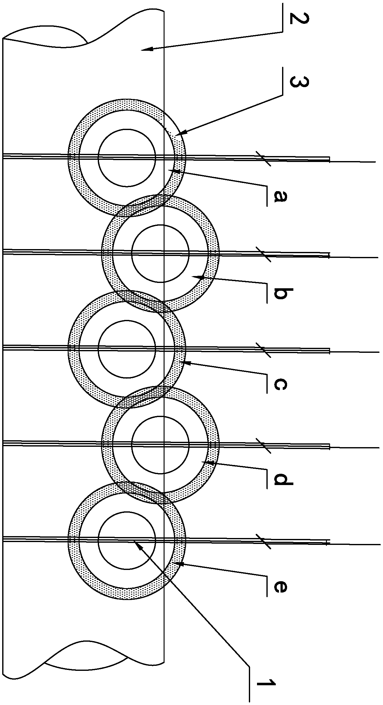 A kind of pretreatment method of anchor cable group passing through shield tunneling section