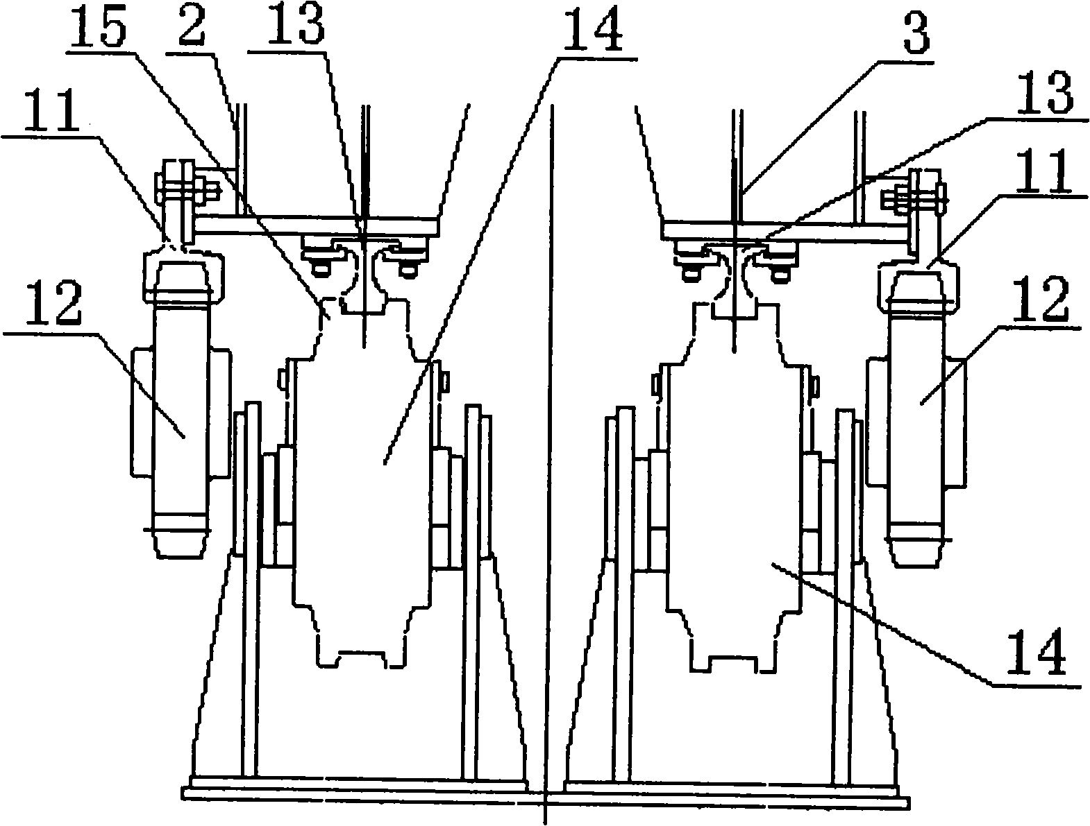 Four-fulcrum double-vehicle tipping apparatus